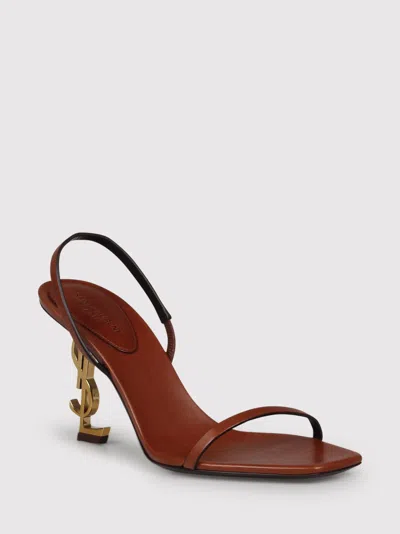 Saint Laurent Opyum 85 Leather Slingback Sandals