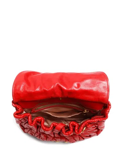 Pre-owned Miu Miu 2000-2020 Small Ribbon Two-way Handbag In Red