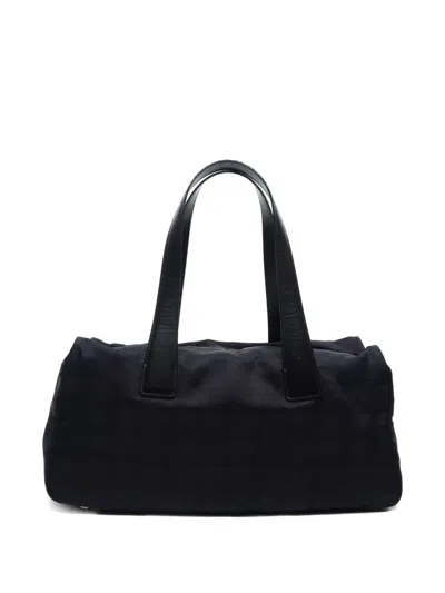Pre-owned Chanel 2001-2002 Mini New Travel Line Boston Bag In Black