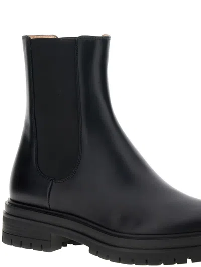 Gianvito Rossi Chester Leather Chelsea Boots In Black