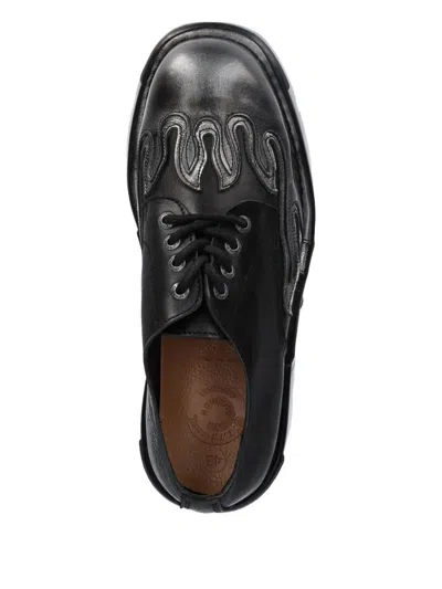 New Rock Flame-detail Platform Shoes