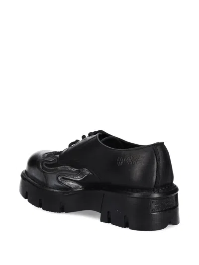 New Rock Flame-detail Platform Shoes