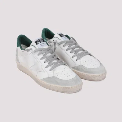 Golden Goose White Cow Leather Vamp Sneakers With Unique Used And Dirty Effect