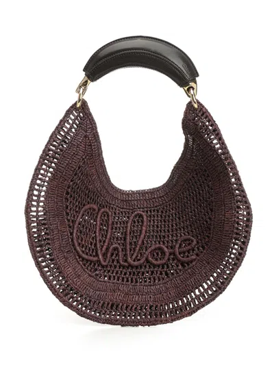 Chloé Banana Raffia Tote Bag