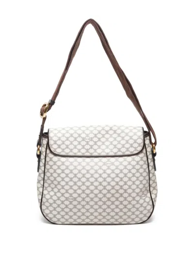 Pre-owned Celine 1990-2010 Macadam Shoulder Bag In White