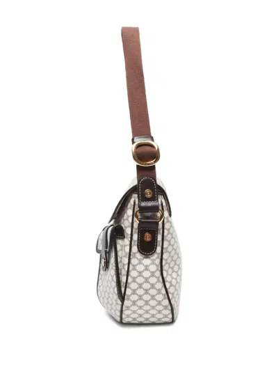 Pre-owned Celine 1990-2010 Macadam Shoulder Bag In White
