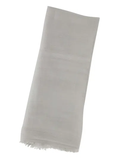 S Max Mara Fringed Scarf In Gray