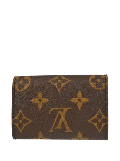 Pre-owned Louis Vuitton 2007 Monogram Porte Monnaie Plat Coin Case Wallet