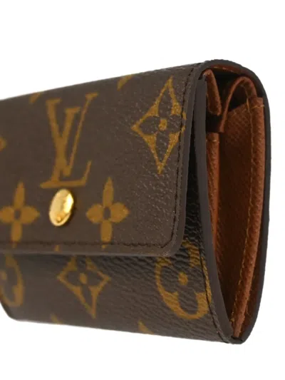 Pre-owned Louis Vuitton 2007 Monogram Porte Monnaie Plat Coin Case Wallet