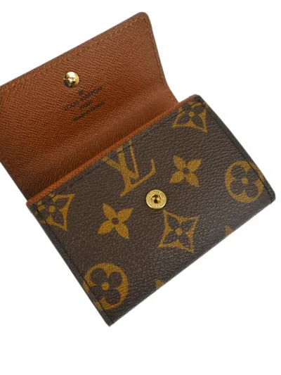 Pre-owned Louis Vuitton 2007 Monogram Porte Monnaie Plat Coin Case Wallet
