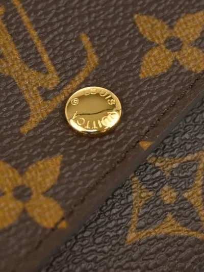 Pre-owned Louis Vuitton 2007 Monogram Porte Monnaie Plat Coin Case Wallet