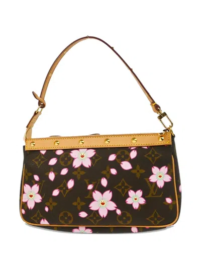 Pre-owned Louis Vuitton X Takashi Murakami 2003 Pochette Accessoires Shoulder Bag In Brown