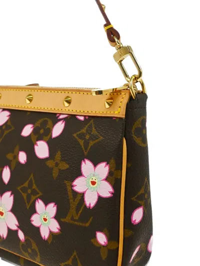 Pre-owned Louis Vuitton X Takashi Murakami 2003 Pochette Accessoires Shoulder Bag In Brown