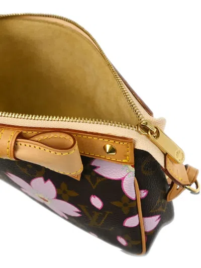Pre-owned Louis Vuitton X Takashi Murakami 2003 Pochette Accessoires Shoulder Bag In Brown