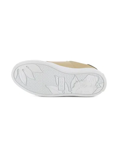 Kenzo Tiger Head-embroidered Sneakers In Neutral
