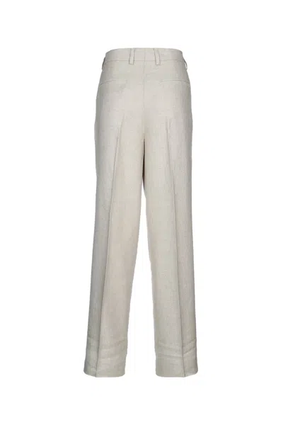 Totême Toteme Women Double-pleat Straight Trousers In White