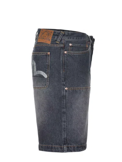 Evisu Bermuda Shorts Made Of Denim.