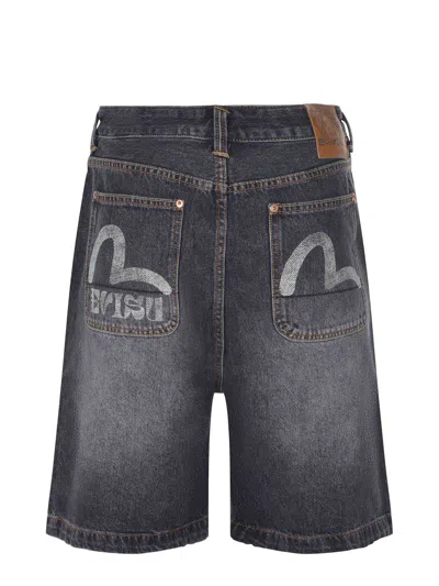Evisu Bermuda Shorts Made Of Denim.