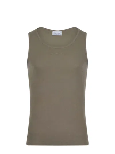 Family First Tank Top Made Of Ribbed Cotton.