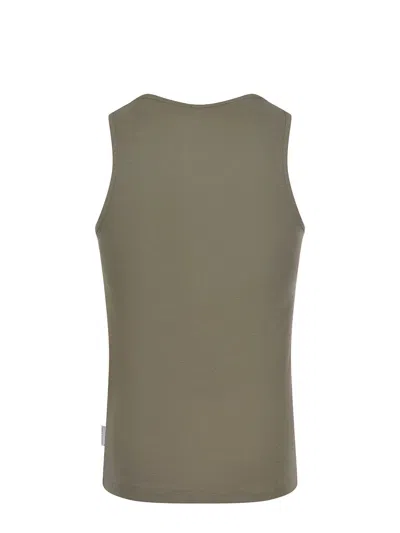 Family First Tank Top Made Of Ribbed Cotton.
