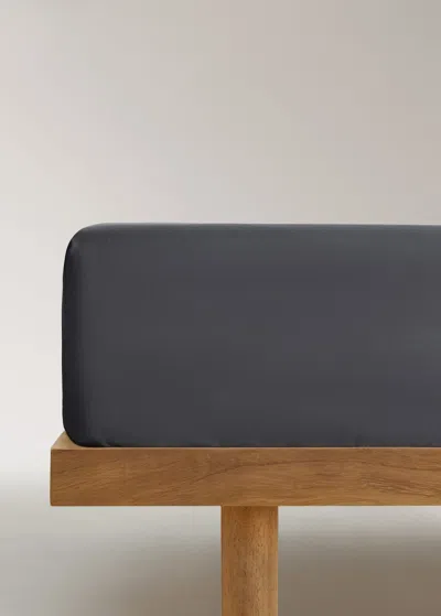 Mango Home Fitted Sheet Dark Grey