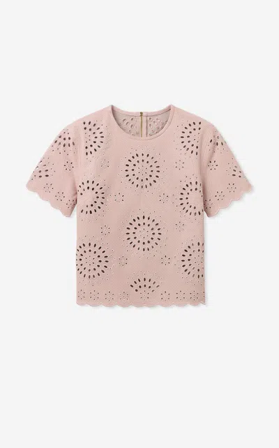 St John Ashton Top In Laser Cut Leather