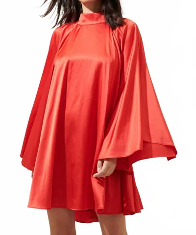 Sugarlips Priella Wing Sleeve Shift Mini Dress In Red In Red