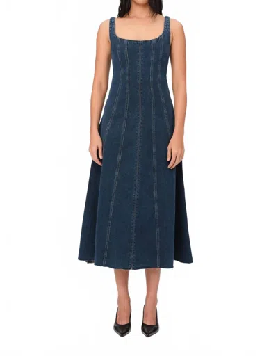Warp & Weft Psa Denim Maxi Dress In Under Pressure