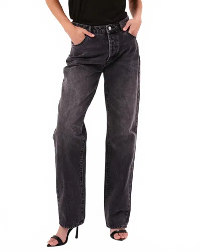 Rolla's Relaxed Worn Jeans In Vintage Black In Animal Print