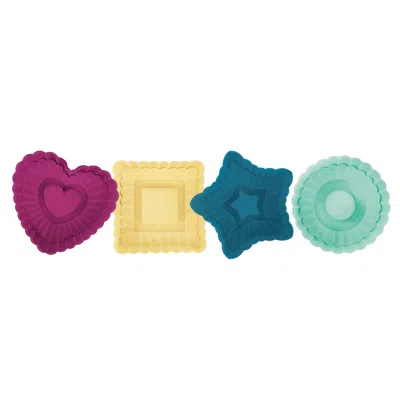 Talisman Designs Plunger Style Thumbprint And Linzer Cookie Cutters, 4 Piece Set In Multi