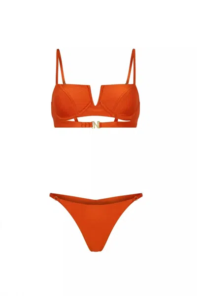 Nelblu Era Brassiere-like Bikini Top And Bottom Set In Sumatra