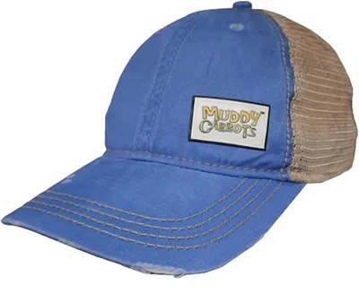 Muddy Carrots Women's Tea Stained Mesh Back Hat In Bahamas Blue