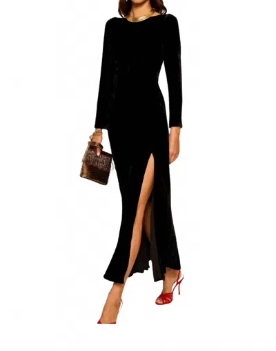 Rixo London Womens Devina Open-at-back Woven-blend Maxi Dress Black In Black