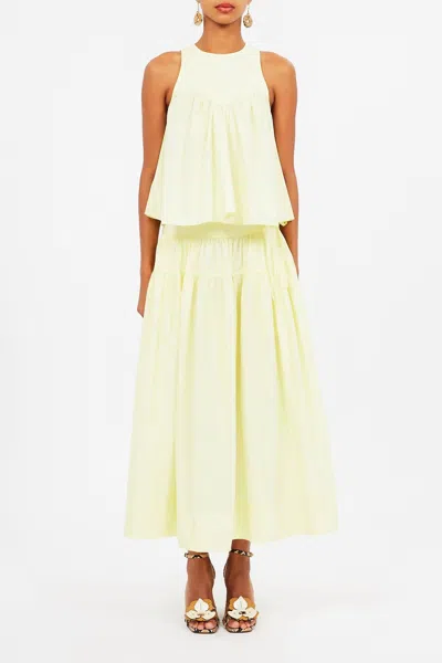 Ulla Johnson Kali Cotton Sleeveless Tank Top In Citron In Green