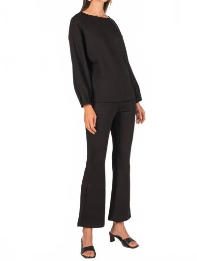 P.cill Butter Modal Fitted Flares Trouser In Black In Black