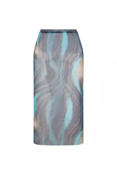 Nelblu Falda Natura Mesh Skirt In Cosmos