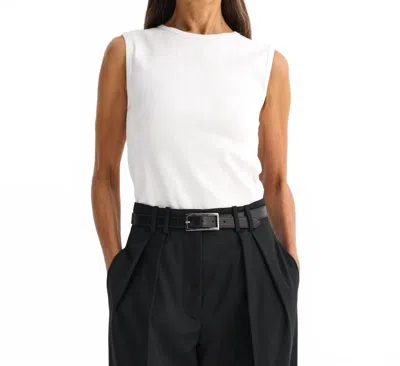 Rohe White Crewneck Tank Top In White