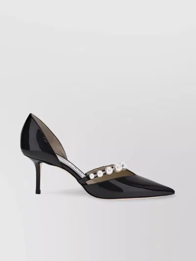 Jimmy Choo Pointed Toe Pumps With Faux-pearl Embellishment