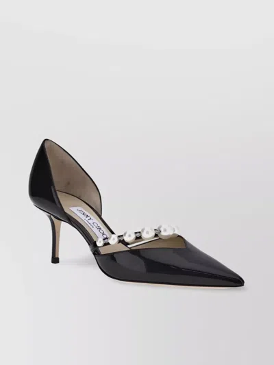 Jimmy Choo Pointed Toe Pumps With Faux-pearl Embellishment