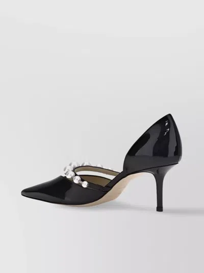 Jimmy Choo Pointed Toe Pumps With Faux-pearl Embellishment