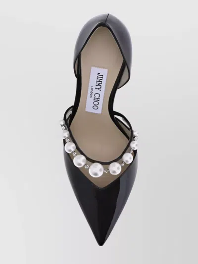Jimmy Choo Pointed Toe Pumps With Faux-pearl Embellishment