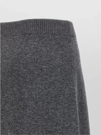 Brunello Cucinelli Cashmere Skirt Elastic Waistband In Gray