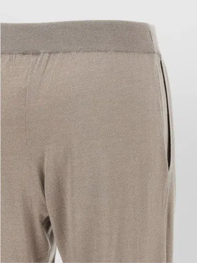 Brunello Cucinelli Shimmering Joggers With Elastic Waistband And Cuffed Hem
