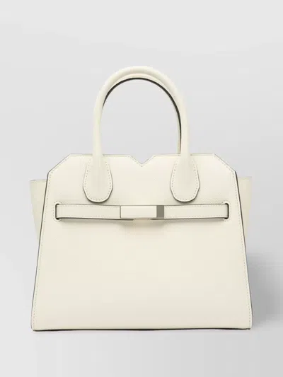 Valextra Structured Shoulder Bag With Detachable Strap
