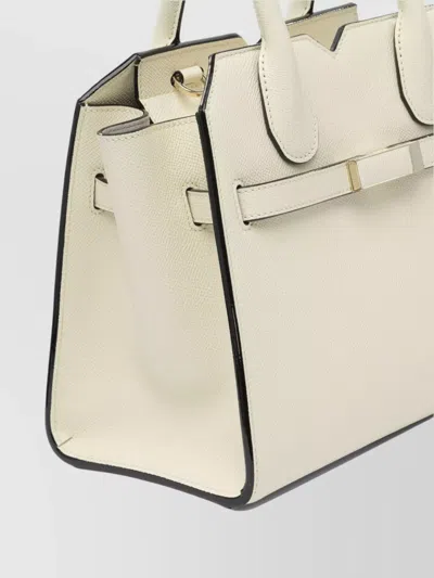 Valextra Structured Shoulder Bag With Detachable Strap
