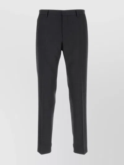 Prada Wool Pant With Back Pocket And Belt Loops In Black
