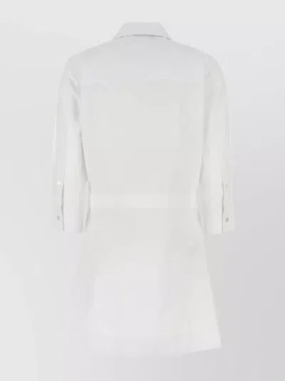 Gucci Women Cotton Poplin Shirt With Horsebit Hardware In White