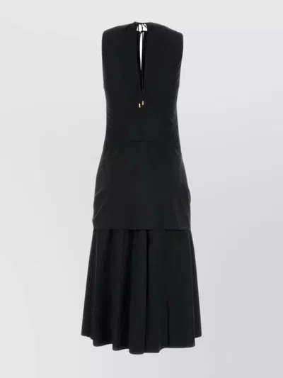 Loewe Poplin Dress With Bow Detail And Midi Length