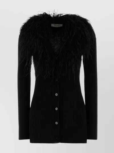 Blumarine Cardigan In Lana Nera Donna In Black