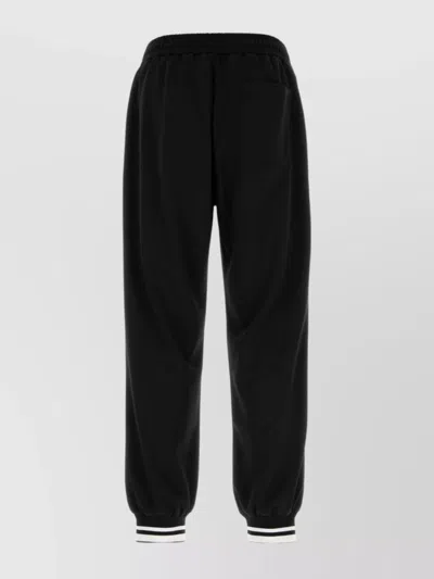 Gucci Elastic Waistband Polyester Joggers In Black